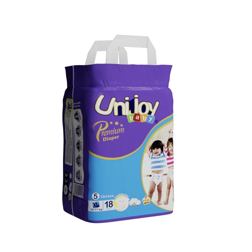 Ультратонкі підгузки Unijoy Premium XL (12 - 17 кг), 18шт. Бренд – Unijoy. Постачальник – ТОВ "Гігієніка".